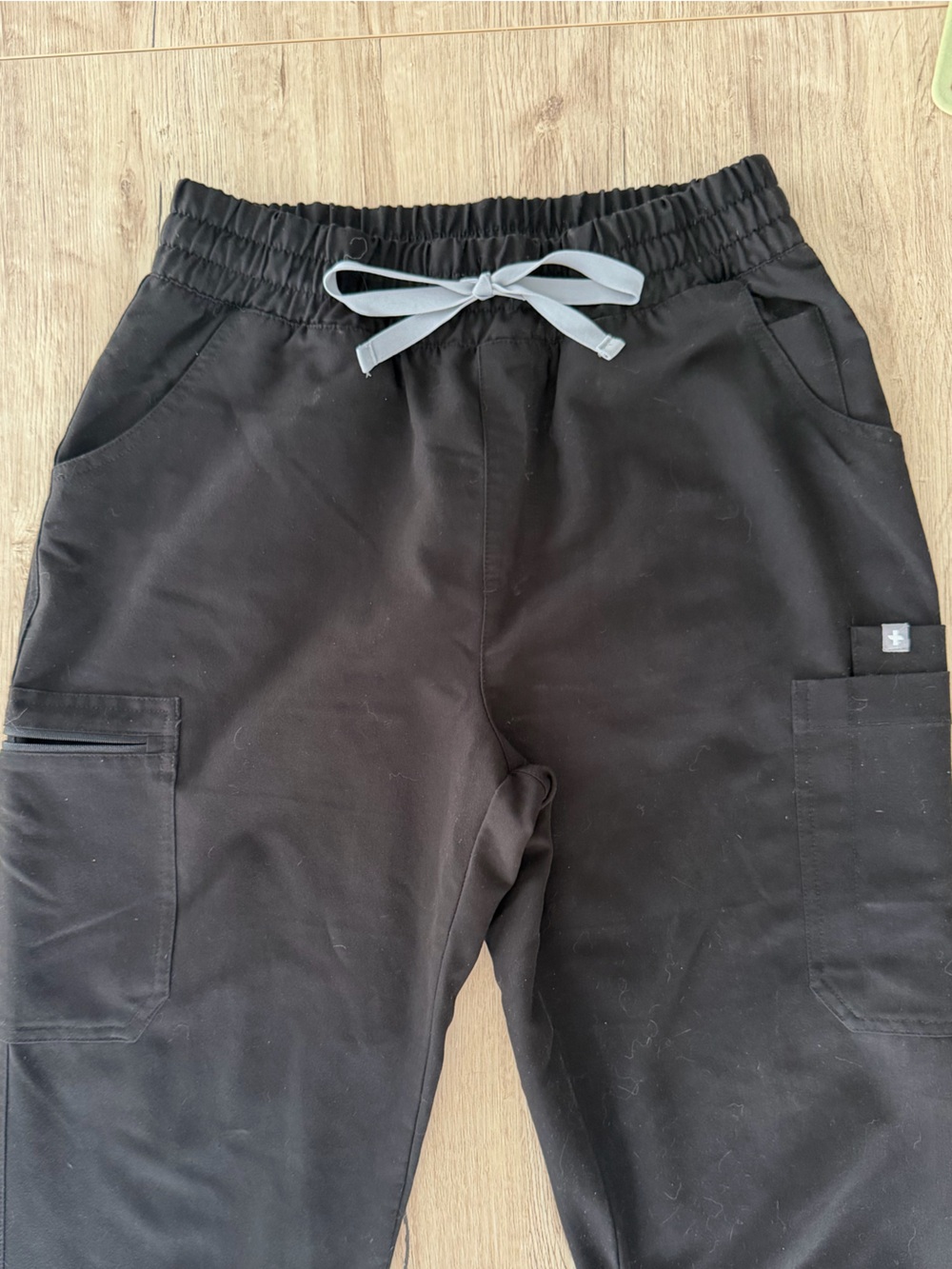 Figs Black Drawstring Cargo scrubs
